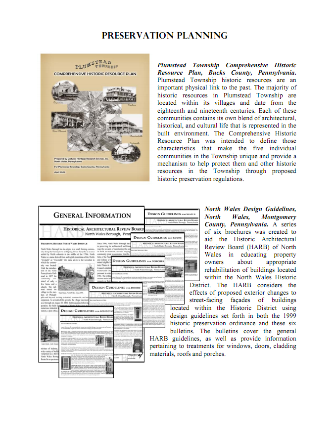 Preservation Planning